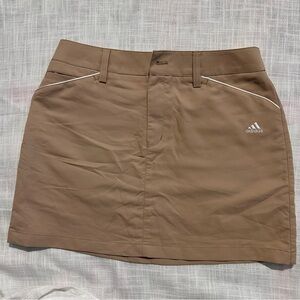 NWOT Adidas women mini activewear skirt size S, tan